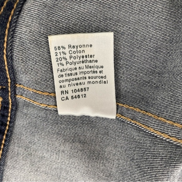 AG Adriano Goldschmied The Robyn Stretch Denim Jacket Dark Wash Size Small - Picture 8 of 12